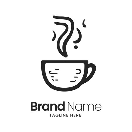 Coffee Logo Template Design Vector, Emblem, Design Concept, Creative Symbolのイラスト素材