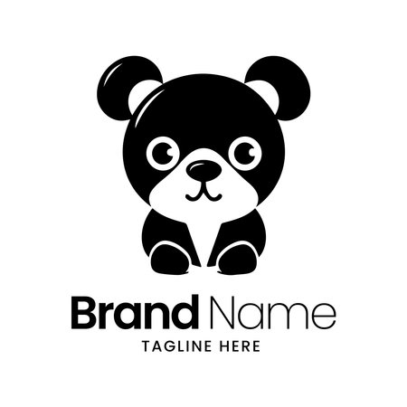 Cute dog vector logo design template. Pet animal logo concept.のイラスト素材