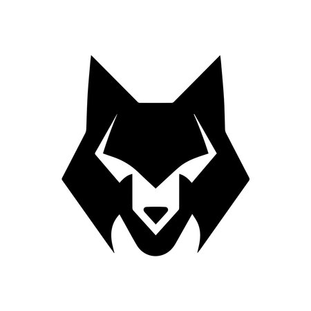 Wolf head icon. Flat illustration of wolf head vector icon for web designのイラスト素材