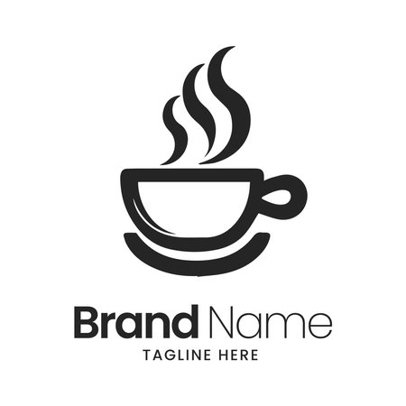 Coffee Logo Design Vector Template. Coffee Shop Logo Vector Illustrationのイラスト素材