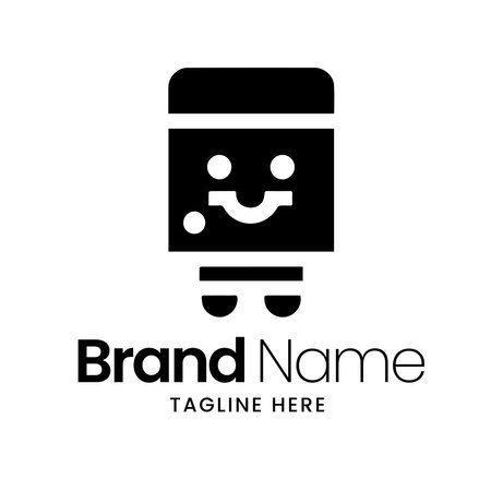 Chatbot logo with modern concept. Chatbot icon on white backgroundのイラスト素材