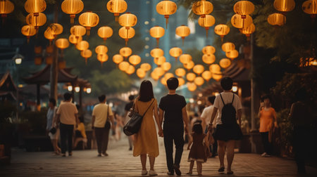 Lantern Festival in Chiangmai city, Thailand.の素材