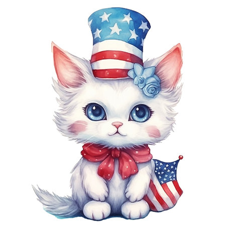American flag in heart shape. Grunge style. Vector illustration.の素材