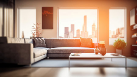 Modern bright interiors apartment 3D rendering computer generated image not photosの素材