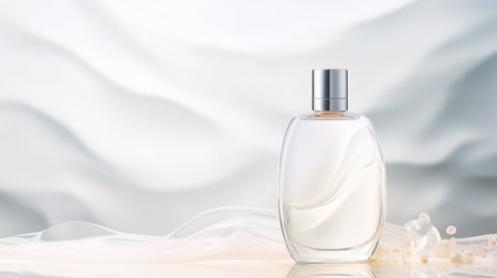 Perfume bottle on a white background. 3d illustration.の素材
