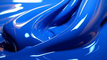 3d illustration of blue liquid background with some smooth lines in itの素材