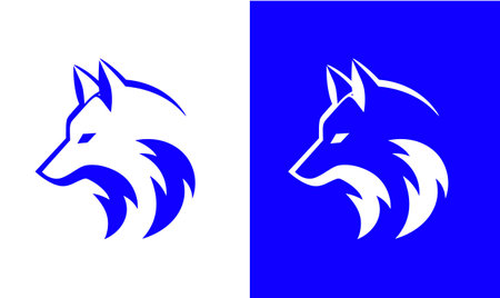 Fox logo, fox minimal logo, business logo, fox silhouette, fox illustrationのイラスト素材