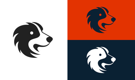 Dog vector logo, Dog silhouette, Dog vector illustrationのイラスト素材