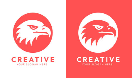 Eagle Logo, eagle minimal logo, business logo, eagle silhouette, eagle illustrationのイラスト素材
