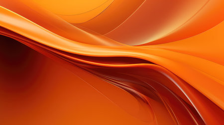 abstract orange background with smooth lines in it. 3d renderingの素材