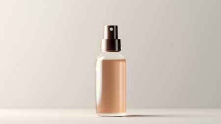 Mockup of cosmetic bottle on white background, 3d renderの素材