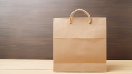Blank brown paper bag mockup.の素材