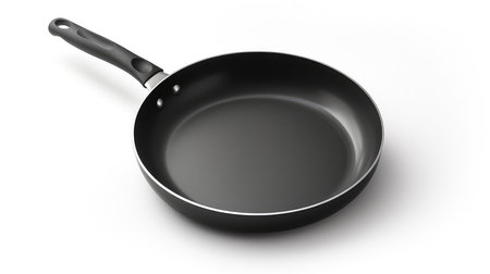 Frying pan isolated on a white background.の素材