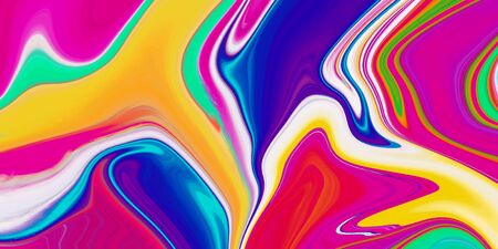 Abstract colorful background in the style of fluid artのイラスト素材
