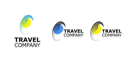 Vector Logo travel agency symbol road on whiteのイラスト素材