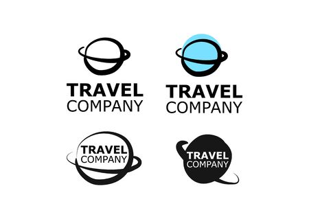 Vector Logo travel agency symbol road on whiteのイラスト素材