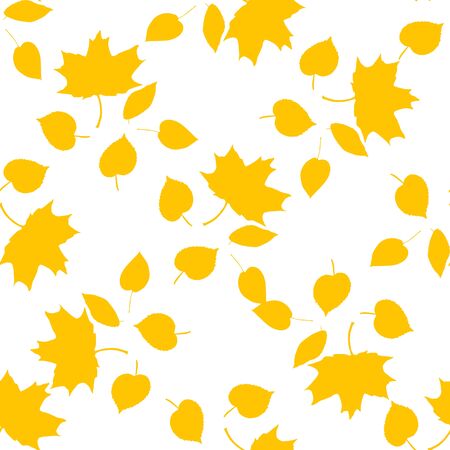 Vector illustration seamless pattern autumn leavesのイラスト素材