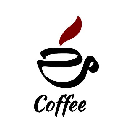 Vector illustration coffee with an abstract cup with black and brownのイラスト素材