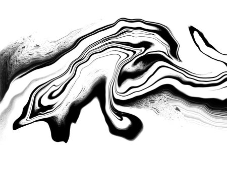 Abstract black and white marble-like ink drawing background. High resolution jpg file, perfect for your projects.の写真素材