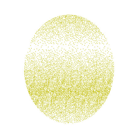 Vector abstract background in the form of an ellipse or egg dotted texture in yellow colorsのイラスト素材