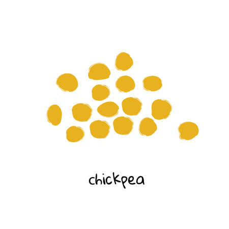 Chickpea illustration on white backgroundのイラスト素材