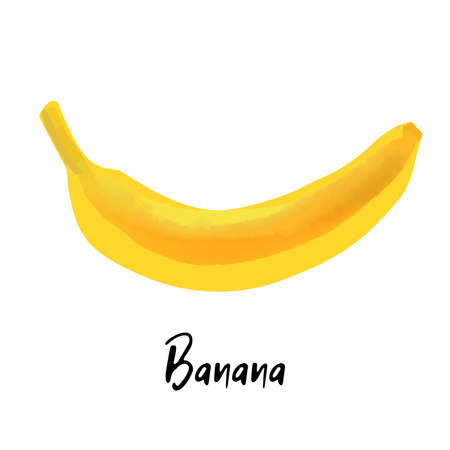 Banana illustration isolated on white backgroundのイラスト素材