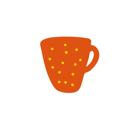 Illustration of a cup of red color on a white backgroundのイラスト素材