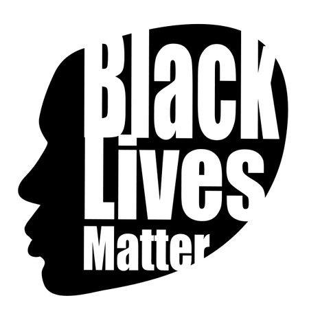 Black living matter design illustration concept isolatedのイラスト素材