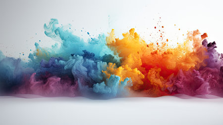 Creative background with colorful powder for holi festival.の素材