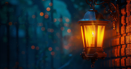 Vintage Wall Lantern Glow.の素材