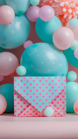 Polka Dotted Balloon joyful celebrations and fun.の素材