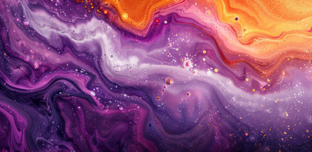 Mesmerizing Abstract Blend of Lavender and Amber Tones.の素材