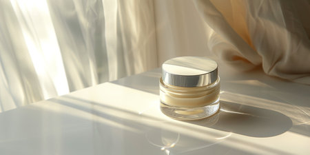 Luxurious Cream in Sunlit Ambiance.の素材