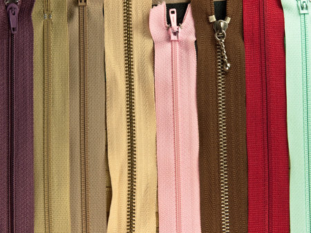 Background of zippers.