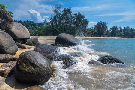 Tropical landscape. Rocks and seaの写真素材