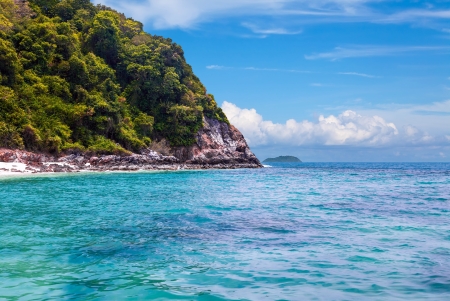 Turquoise water Gulf of Thailand. の写真素材