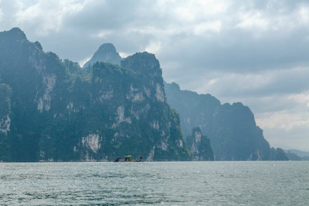 Mountains on the shores of lake Cheo Lan