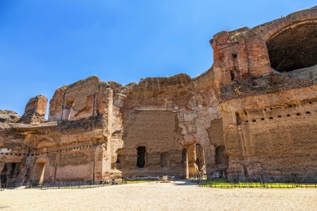 The ruins of the Baths of Caracalla   Thermae Antoninianae の写真素材