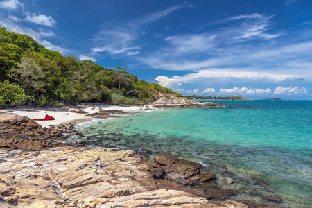 Ao Nuan Beach on the island of Koh Samet in Thailandの写真素材