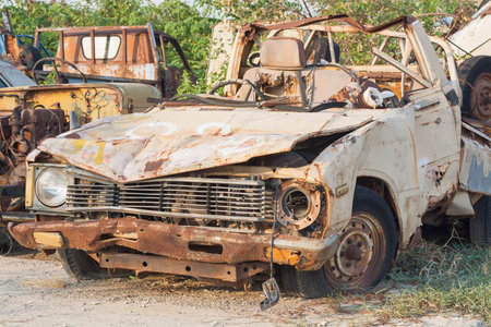 old dilapidated car