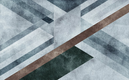 Creative minimalist abstract geometric art. Wall decorations, postcards, wallpapers, posters, cards, murals, rugs, hanging pictures, printsの写真素材