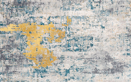 Gold abstract hand painted background, closeup of acrylic painting on canvas. modern Art.の写真素材