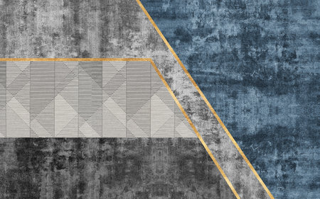 Creative minimalist abstract geometric art. Wall decorations, postcards, wallpapers, posters, cards, murals, rugs, hanging picturesの写真素材