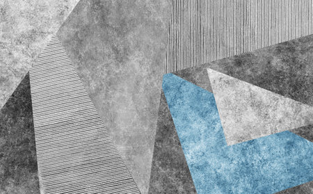 Creative minimalist abstract geometric art. Wall decorations, postcards, wallpapers, posters, cards, murals, rugs, hanging picturesの写真素材