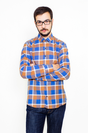 young man in studio lifestyleの写真素材