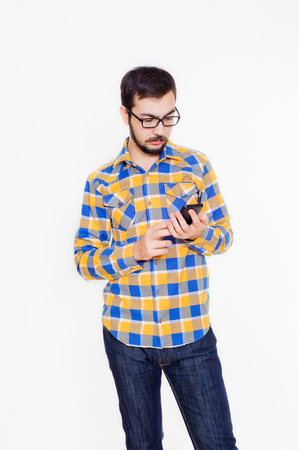 young man in studio lifestyleの写真素材