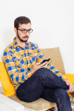 young man in studio lifestyleの写真素材