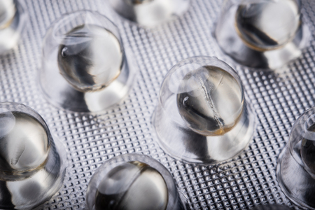 Pills and tablets close up. Health and medicine concept.の写真素材