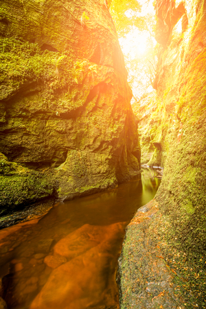 Glen Finnich, Devil's Pulit. Famous place near Glasgow.の写真素材