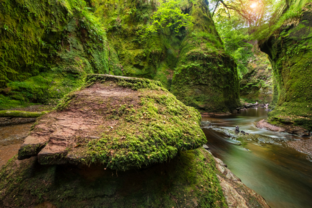 Glen Finnich, Devil's Pulit. Famous place near Glasgow.の写真素材